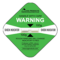 Shock Label Indicator Verde